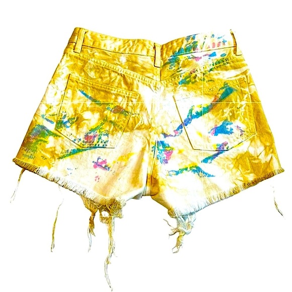 JOHN Elliot Brady Japanese denim shorts 25w Confetti color pattern dye N… - Picture 7 of 16